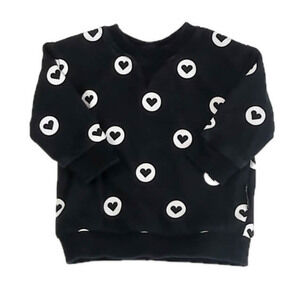 Trilogy Girls Black Hearts Long Sleeve Shirt size: 18-24 Months